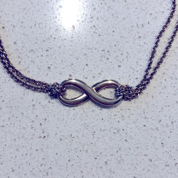 Tiffany & Co Infinity Double Chain Necklace & Bracelet - Picture 4 of 7
